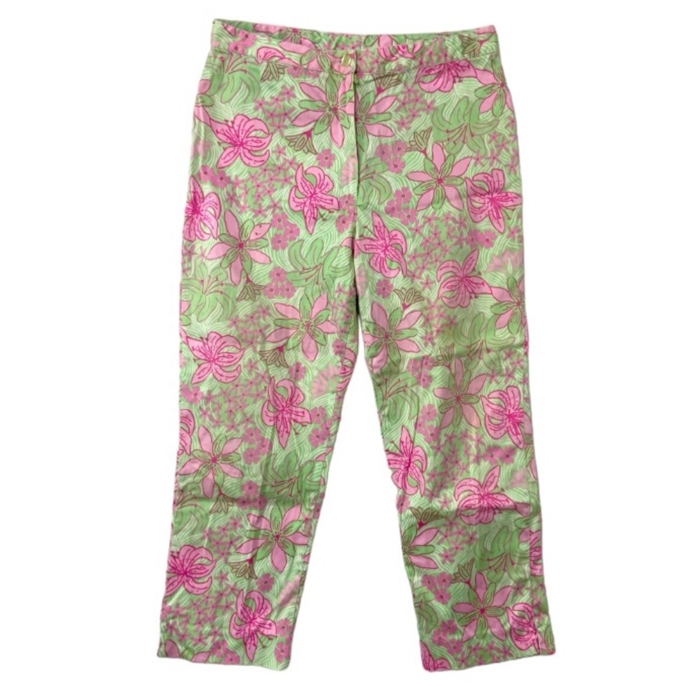 Lilly Pulitzer vintage iris lilly flower pants capris. Size 6